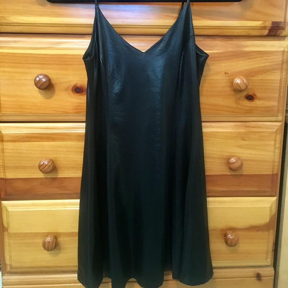 ASTR pleather skater dress